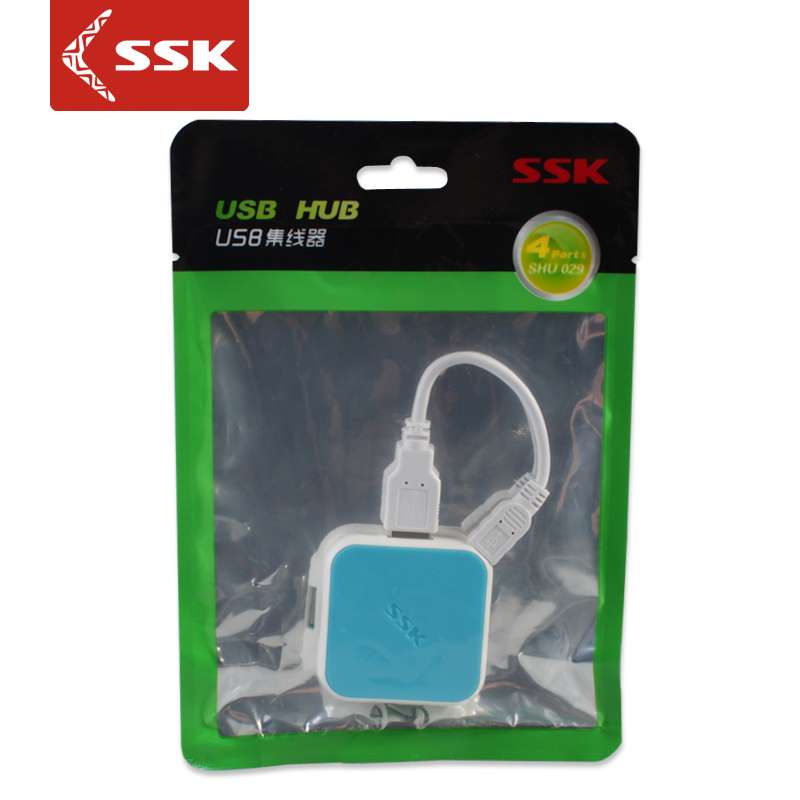 SSK飚王缤纷SHU029多色电脑集线器扩展器 HUB 一拖四 usb分线器