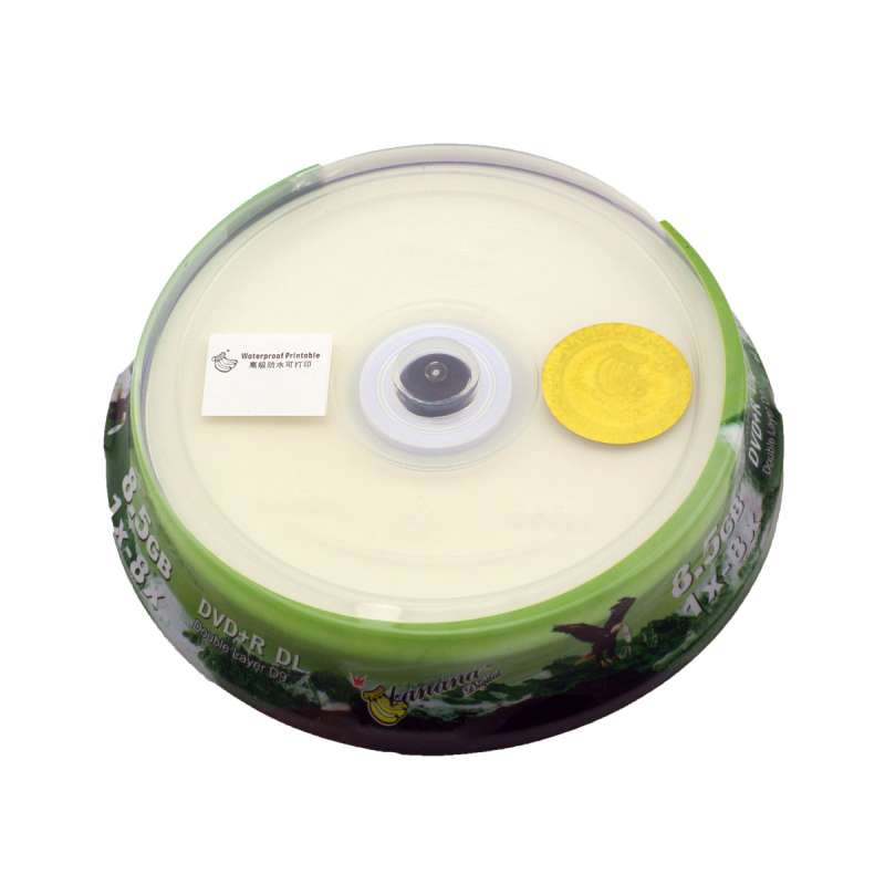 香蕉空白DVD 8.5G DVD+R DL 可打印D9防水可打印D9 10片装