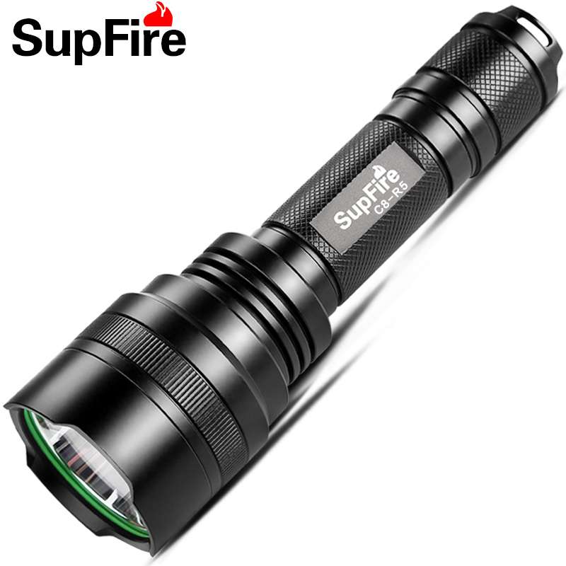 神火C8强光手电筒远射王户外灯可充电式LED骑行T6
