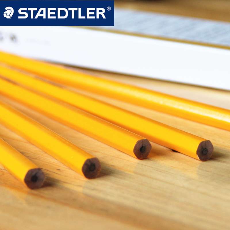 德国施德楼STAEDTLER 133 黄杆铅笔 小学生儿童HB 12支盒装