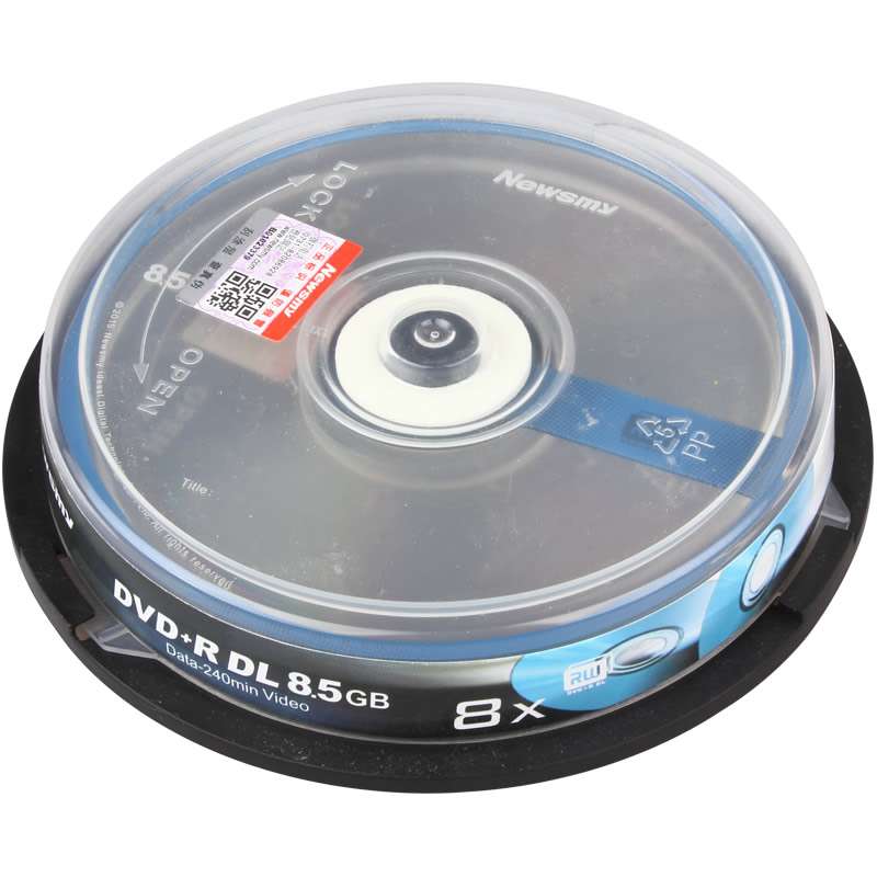 纽曼（Newsmy）DVD+R DL 8速 8.5G 光盘单面双层系列 桶装10片 刻录盘