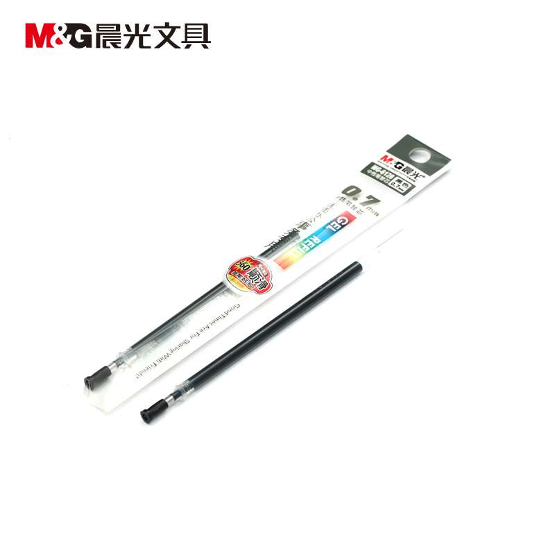 晨光中性笔芯MG6128办公加粗签字笔心水笔芯0.7MM黑蓝红色