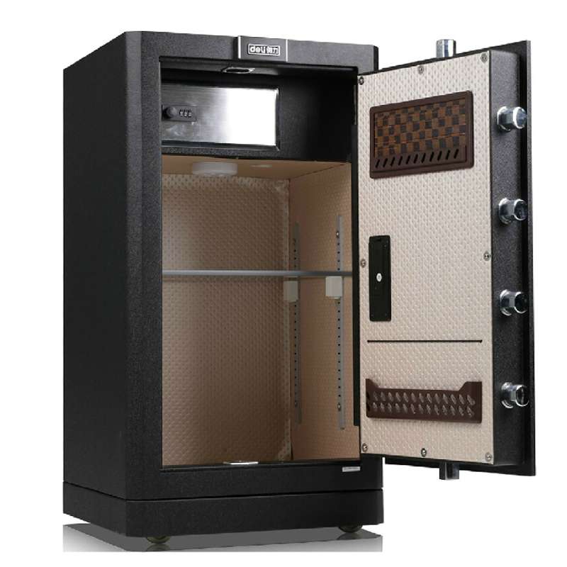 得力4045保险柜家用全钢办公保险箱3C认证大型床头保险柜入墙80cm