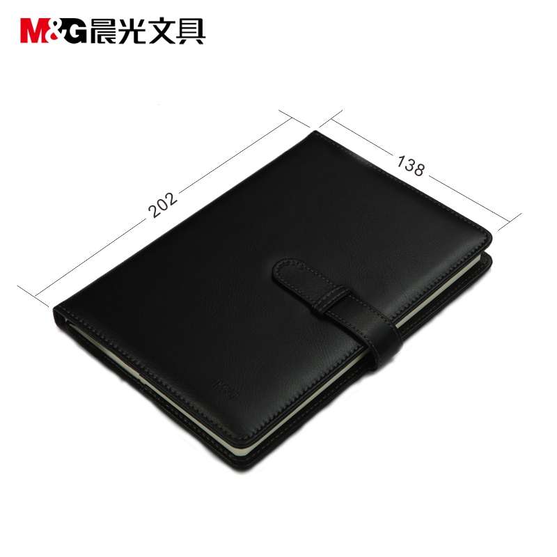 晨光 皮革胶套本 APY4G381 A5 100页皮革本 笔记本